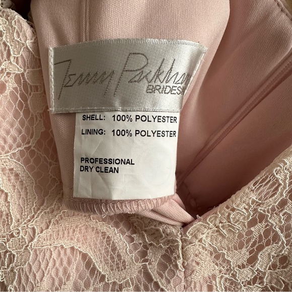 NWT Jenny Packham JP1011 3/4 Sleeve Bridesmaid Back Lace Maxi Gown plus size 14R - Picture 6 of 7